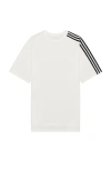 Y-3 White Striped T-shirt In White