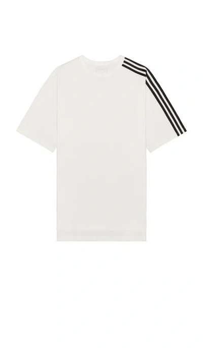 Y-3 Adidas Y 3 White Crew Neck T Shirt With Logo