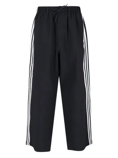Y-3 3-STRIPES BLACK SPORT TROUSERS WITH ICONIC BRANDING