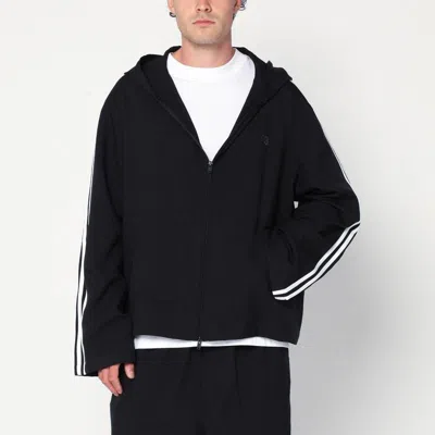 Y-3 3-STRIPES BLACK ZIP/CARDIGAN