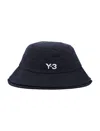 Y-3 Black Bucket Hat With Logo In Black