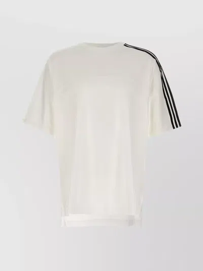 Y-3 Adidas Y 3 White Crew Neck T Shirt With Logo
