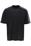 Y-3 3-stripes Cotton-blend Jersey T-shirt In Black