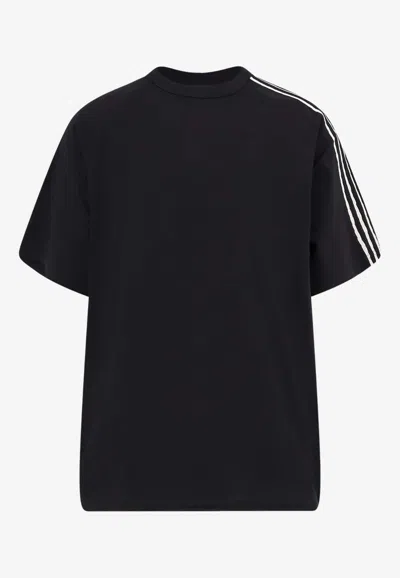 Y-3 3 Stripes Crewneck T-shirt In Black