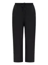 Y-3 3-stripes Drawstring Track Pants In Black