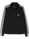 Y-3 3-stripes Logo Zipped Jacket In Black