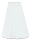 Y-3 3-stripes Midi Skirt In Blue