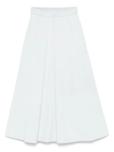Y-3 3-stripes Midi Skirt In Blue