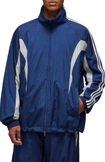 Y-3 3-stripes Nylon Shell Jacket In Dark Blue