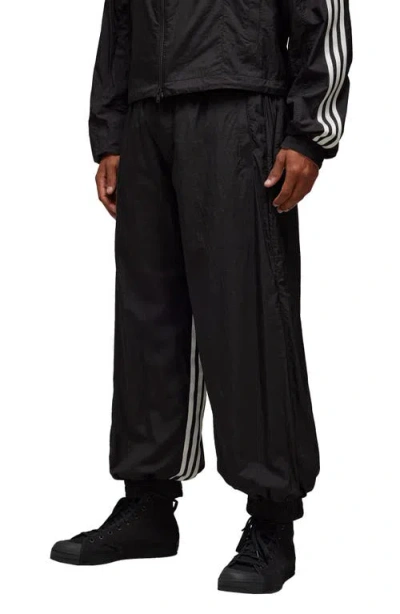Y-3 3-stripes Nylon Shell Pants In Black