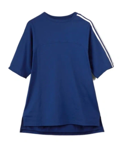 Y-3 3-stripes Short Sleeve Tee In Blue