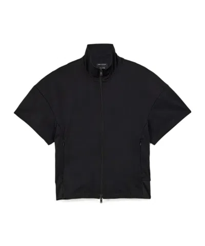 Y-3 3-stripes Short Sleeve Track Top In Black