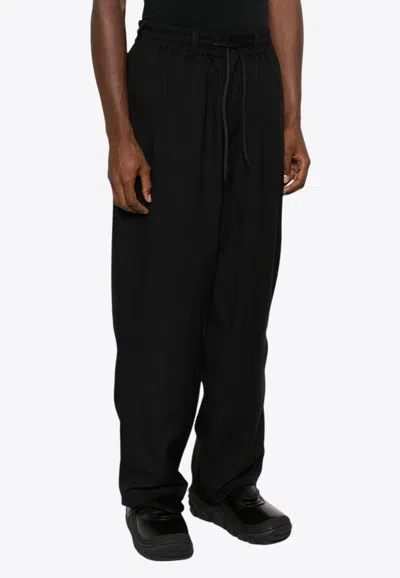 Y-3 3-stripes Straight-leg Pants In Black