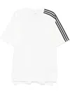 Y-3 White Striped T-shirt In White
