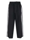 Y-3 Straight Trousers With Back Pocket And Side Stripes In Black