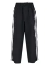 Y-3 Straight Trousers With Back Pocket And Side Stripes In Black