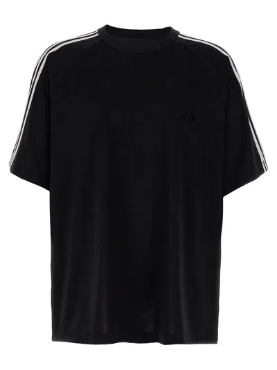 Y-3 3 Strisce T-shirt In Black