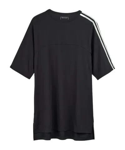 Y-3 Y 3 3 Stripes Crew Neck T Shirt In Black