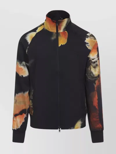 Y-3 ABSTRACT PRINT LONG SLEEVE HIGH COLLAR JACKET