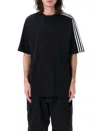 Y-3 Adidas 3-stripes T-shirt In Black