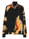 Y-3 Abstract Pattern Sweatshirt With Zip Fastening And Ribbed Edges In Multi