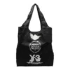 Y-3 Foldable Black Tote Bag With Logo Print In Black
