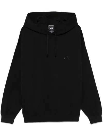 Y-3 Adidas Black Cotton Hoodie