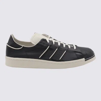 Y-3 Adidas Black Leather  Adidas Superstar Sneakers
