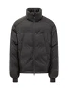 Y-3 Adidas Black Oversized Zippered Down Jacket  In Black