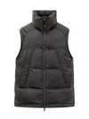Y-3 Adidas Black Zippered Padded Vest  In Black