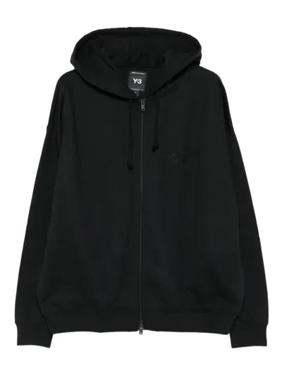 Y-3 Adidas Brushed Terry Zip Hoodie Clothing In Black