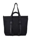 Y-3 Spacious Tote Bag With Leather Straps And Embossed Logo In Black