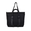 Y-3 Spacious Tote Bag With Leather Straps And Embossed Logo In Black