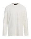 Y-3 Adidas By Yohji Yamamoto Man T-shirt Cream Size L Cotton, Elastane In White