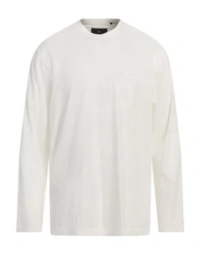 Y-3 Adidas By Yohji Yamamoto Man T-shirt Cream Size L Cotton, Elastane In White
