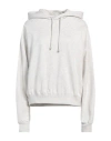 Y-3 Adidas By Yohji Yamamoto Woman Sweatshirt Light Grey Size L Cotton, Recycled Polyester In Grey
