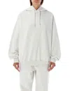 Y-3 Y 3 Light Grey Cotton And Recycled Polyester Hoodie For Men In Grey
