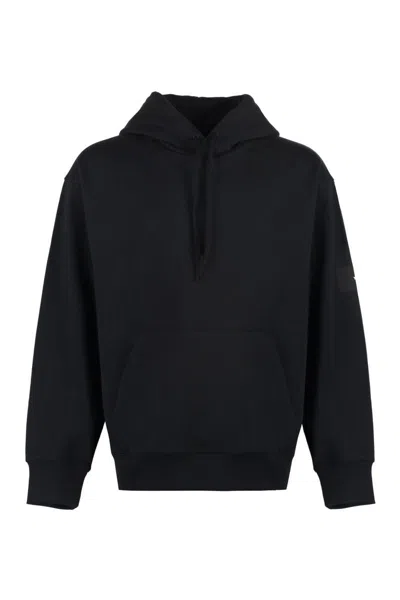 Y-3 Adidas Cotton Hoodie In Black