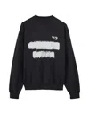 Y-3 Sweatshirt Whit Maxi Print In Black