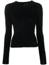 Y-3 Slim Fit Black Long-sleeved Organic Cotton T-shirt