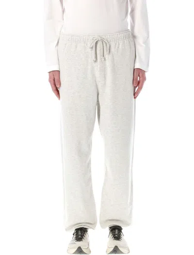 Y-3 Adidas French Terry Track Pants In Grey Heather