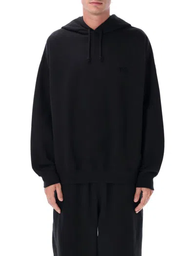 Y-3 Adidas Ft Oversized Brushed Cotton Hoodie In Black