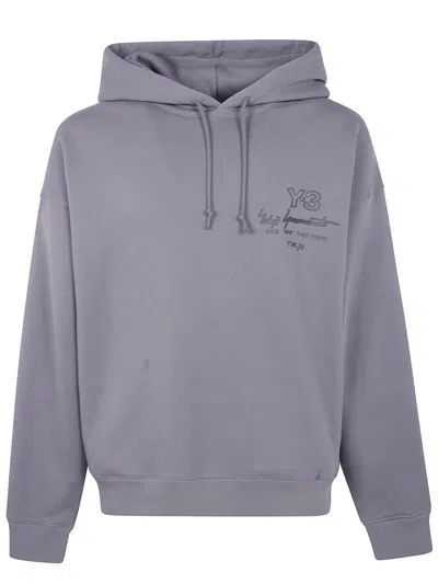 Y-3 Adidas " Graphic Ft Hoodie" Clothing In Purple