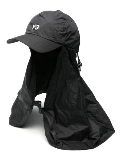Y-3 Adidas Hats In Black