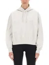 Y-3 Logo Hooded Sweatshirt Drawstring Style In Animal Print