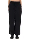 Y-3 Straight Leg Pants With Elastic Waist And Drawstring Closure In Black