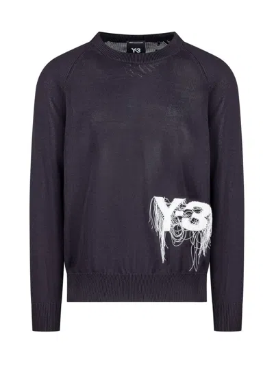 Y-3 Adidas Knit Crew In Black
