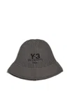Y-3 Knit Bucket Hat In Gray