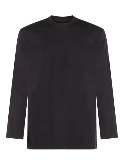 Y-3 Adidas Logo Cotton T-shirt In Black