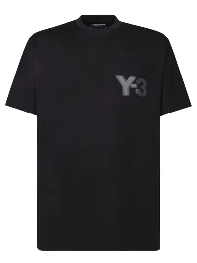 Y-3 Adidas Logo Ss Tee In Black